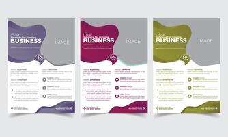 Modern Business Flyer Design Template and Professional Corporate Flyer Template vector