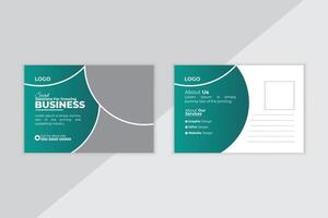 Modern Postcard Design and Minimalist Postcard Layout vector
