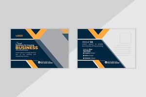 Modern Postcard Design and Minimalist Postcard Layout vector