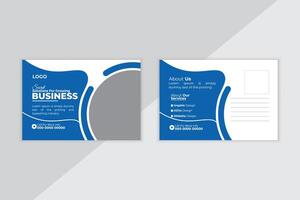 Modern Postcard Design and Minimalist Postcard Layout vector