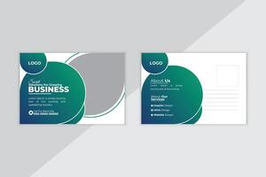 Modern Postcard Design and Minimalist Postcard Layout vector