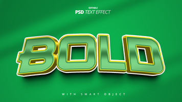 Bold 3d retro color text effect psd