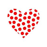 Red Dots Heart Isolated Icon Illustration vector