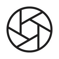 Camera Lens Shutter Photography Line Icon vector