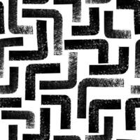 Abstract geometric seamless pattern with textured lines. Repeated geometry brush strokes texture. Great for textile, fabric, wallpaper, wrapping, scrapbook and packaging vector