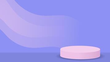 The podium background is purple with nice pink gradient. illustration. suitable for banners, promotions, presentations, etc. vector