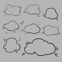 hand drawn doodle style design .Thought bubble icon design. illustration vector