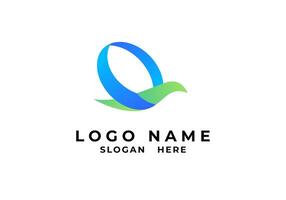 Logo abstract letter o combine bird fly, Logo identity Bird and O. Editable file vector