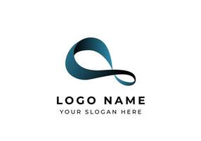 Logo Abstract Infinite or unlimited. Futuristic modern and simple Logo identity. Editable file vector