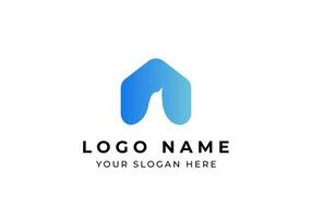 Logo Home and Bird Up, Logo real estate with bird, Minimalist, Modern and Simple.Editable file vector