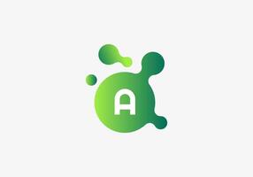 Logo Molecule particle Letter A, Science, Bio and Chemical logo identity. Editable file vector