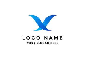 Logo abstract letter X combine bird fly, Logo identity Bird and X. Editable file vector