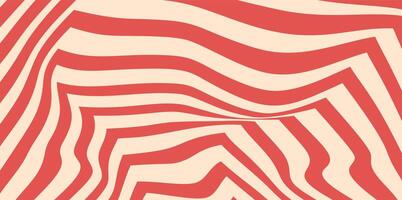 Abstract geometry illusion background, optic art illustration. Retro pastel background pattern. vector