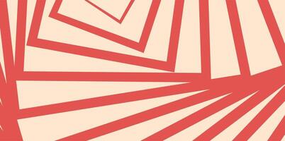 Abstract geometry illusion background, optic art illustration. Retro pastel background pattern. vector