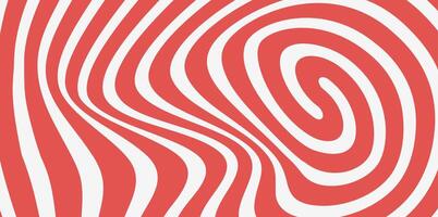 Groovy hippie 70s backgrounds. Pattern distorted optical illusion wave background. Ripple effect striped lines structure. vector