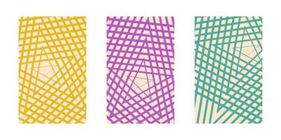 Background set Groovy hippie 70s. Star pattern. Line star background texture, trendy retro psychedelic style. Y2k aesthetic background. vector