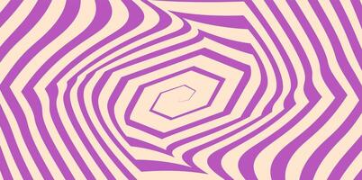 Abstract geometry illusion background, optic art illustration. Retro pastel background pattern. vector