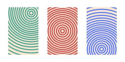Background set Groovy hippie 70s. Circle pattern. background texture, trendy retro psychedelic style. Y2k aesthetic background. vector