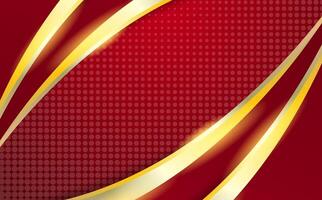 Abstract golden red luxury background design vector