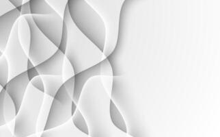 abstract white wavy background design vector