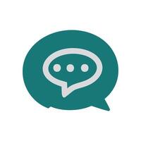 Chat bubble icon. Speech bubble icon. Flat design style Messenger app icon vector