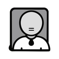 User icon. Outline man profile character sign. vector
