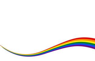 A colorful Rainbow pride flowing with an wave curve background vector