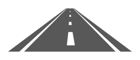 A straight road stretching into the horizon, symbolizing journey, direction, and infinity. vector