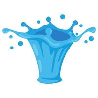 element water splash, droplets forming in mid-air vector
