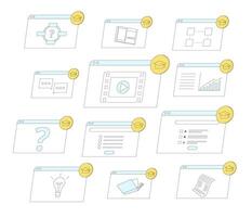 Gamification in online education. Learning management system. vector