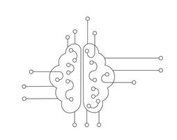Artificial intelligence icon. AI sign. vector