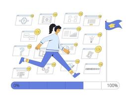 Gamification in learning. Incrise engagment and motivation in education. vector