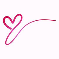 a pink heart is drawn on a white background vector