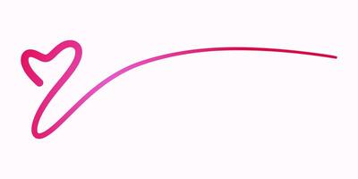 a pink heart is drawn on a white background vector