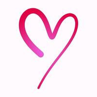a pink heart shape is shown on a white background vector