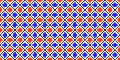 modern design for sarongs and fabrics, illustration of beautiful blue and red square bones. vector
