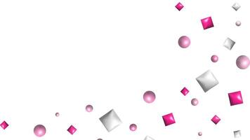 3d Confetti Firecracker Ribbon Paper Element Set. Bright colored figures fly in different directions. Poster design postcard banner web design. . vector