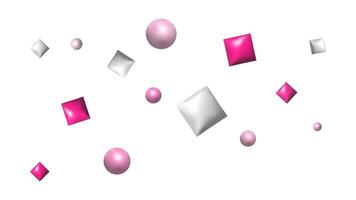 3d Confetti Firecracker Ribbon Paper Element Set. Bright colored figures fly in different directions. Poster design postcard banner web design. . vector