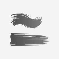 Black paint brush stroke, ink splatter and artistic design elements. Dirty watercolor texture, box, frame, grunge background, splash or creative shape vector
