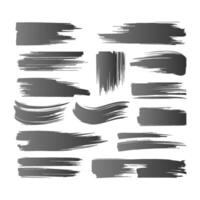 Set of paint brush stroke, ink splatter and artistic design elements. Dirty watercolor texture, box, frame, grunge background, splash or creative shape for social media. Abstract drawing. vector