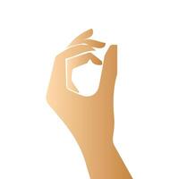 Hand pose, Cartoon human palms and wrist vector