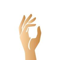 Hand pose, Cartoon human palms and wrist vector