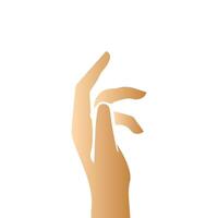 Hand pose, Cartoon human palms and wrist vector