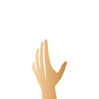 Hand pose, Cartoon human palms and wrist vector