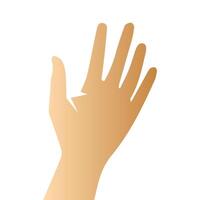 Hand pose, Cartoon human palms and wrist vector