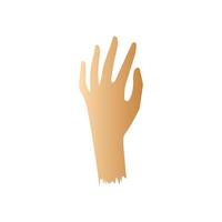Hand pose, Cartoon human palms and wrist vector