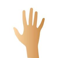 Hand pose, Cartoon human palms and wrist vector
