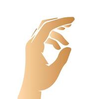 Hand pose, Cartoon human palms and wrist vector