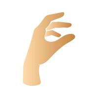 Hand pose, Cartoon human palms and wrist vector