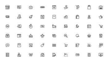 e-Commerce and shopping icons vector